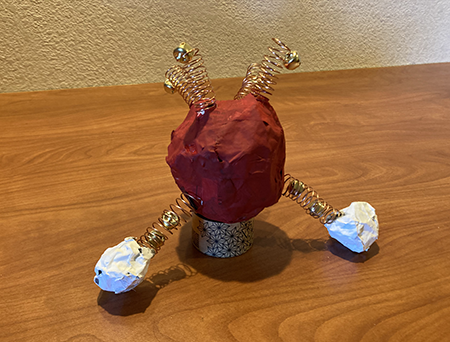 papier-mache water molecule